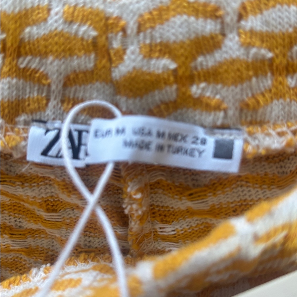 Yellow Patterned Women's Pants - Picture 9 of 9
